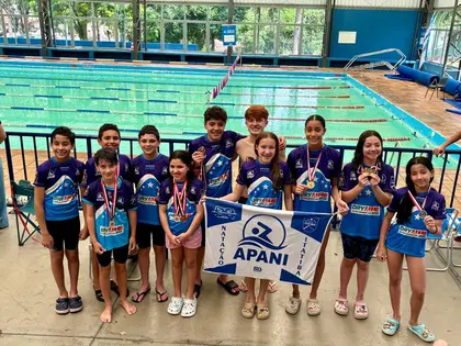 Foto 3 de APANI conquista 28 medalhas no Pró-Natação 2026 e leva cinco nadadores à final estadual
